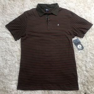 NWT Volcom Classic Fit Brown Polo